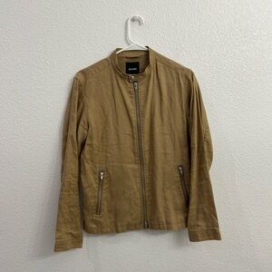 BEAMS Small 100 Flax Zip Jacket Tan